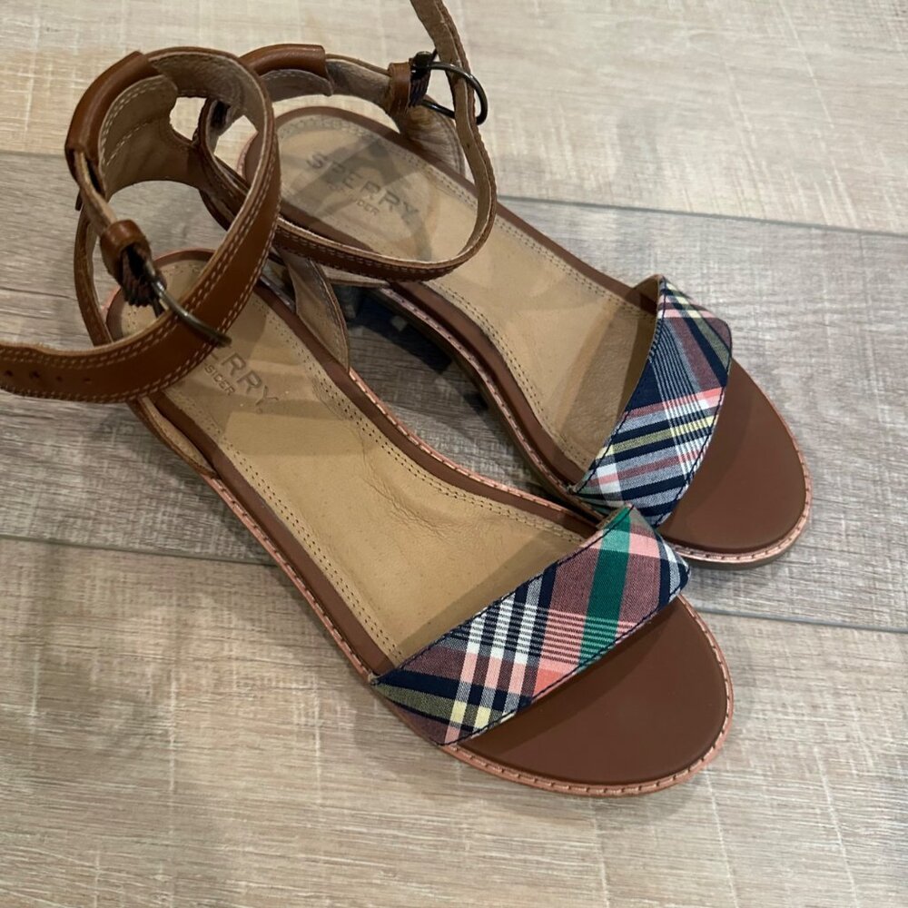 SPERRY TOPSIDER WOMENS 5.5 SANDALS SHOES BLOCK HEEL